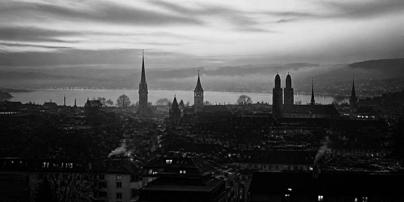 Zürich in der Dämmerung